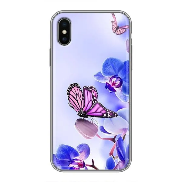 Чехол с принтом «Бабочка на цветочке» для iPhone Xs Чехол с принтом «Бабочка на цветочке» для iPhone Xs