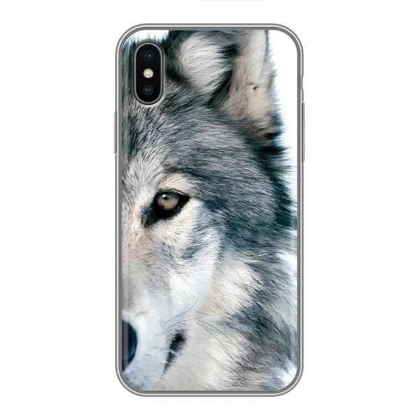 Чехол с принтом «Волк» для iPhone Xs