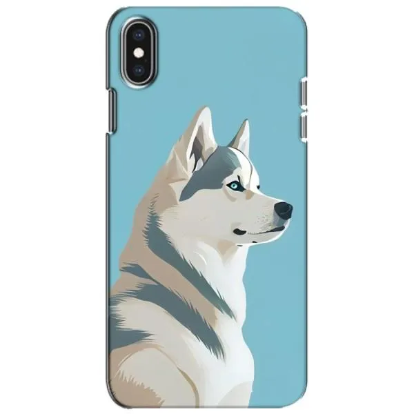 Чехол с принтом «Хаски арт» для iPhone Xs