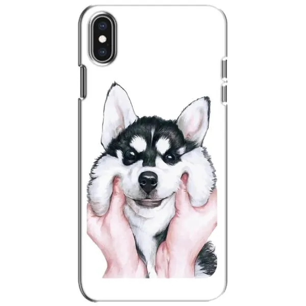 Чехол с принтом «Хаски улыбака» для iPhone Xs