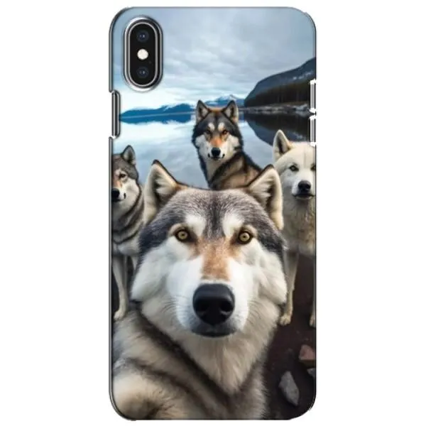 Чехол с принтом «Селфи ХАски» для iPhone Xs