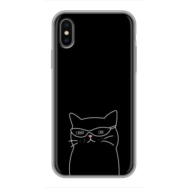 Чохол з принтом «Байдужий кіт» для iPhone Xs