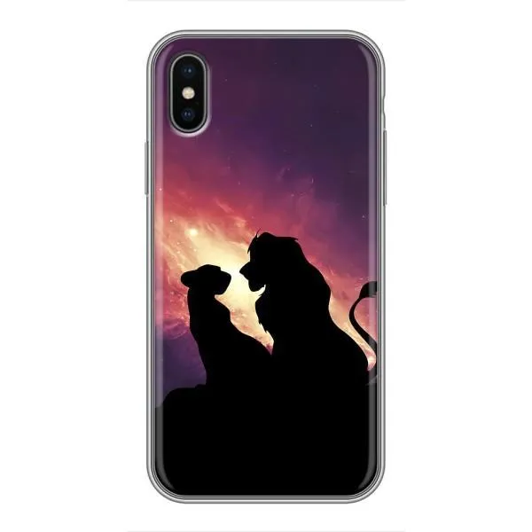 Чохол з принтом «Силует Сімба і Налу» для iPhone Xs