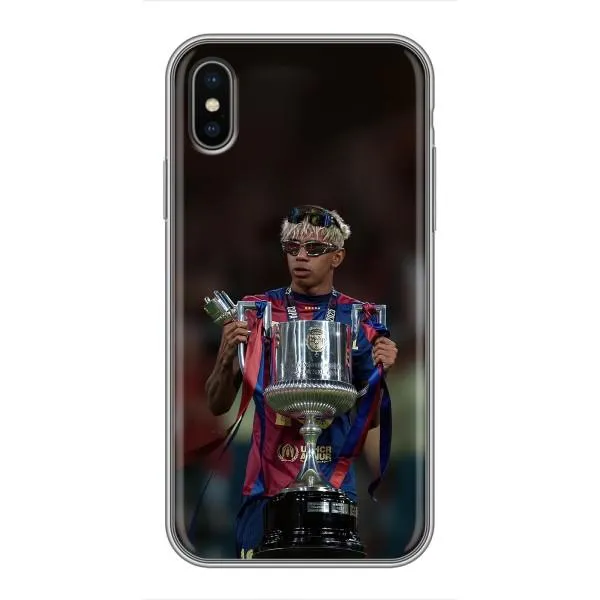 Чехол с принтом «Ямаль с кубком» для iPhone Xs