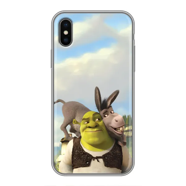 Чохол з принтом «Шрек та Осел» для iPhone Xs