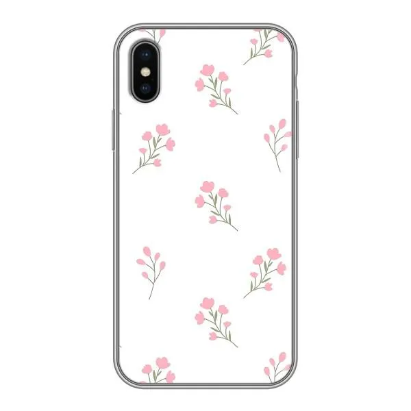 Чехол с принтом «Розовые цветы» для iPhone Xs