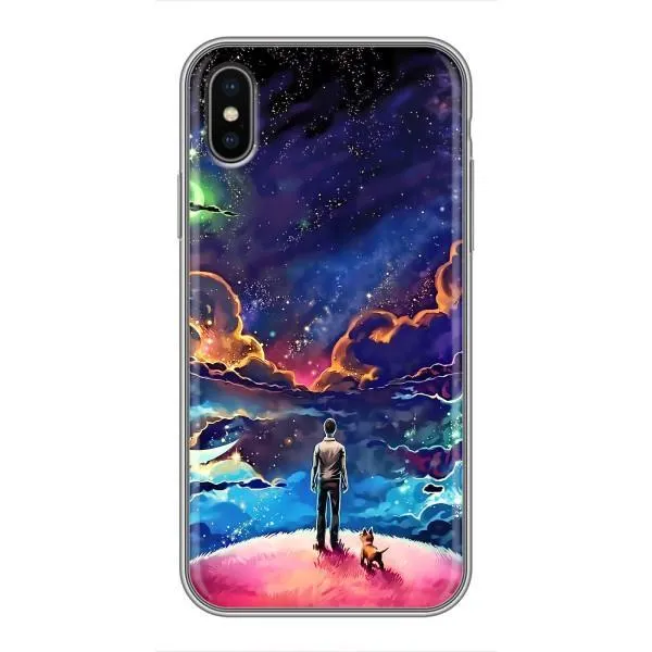 Чехол с принтом «Галактический вид» для iPhone Xs