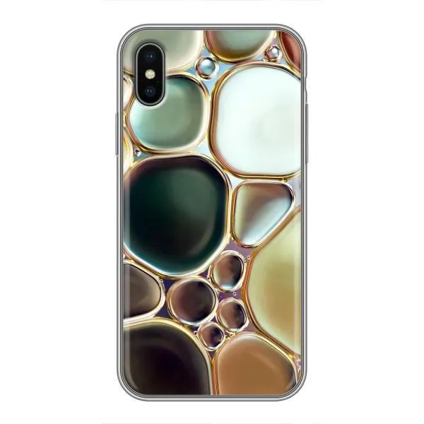 Чехол с принтом «Радужный Мрамор» для iPhone Xs
