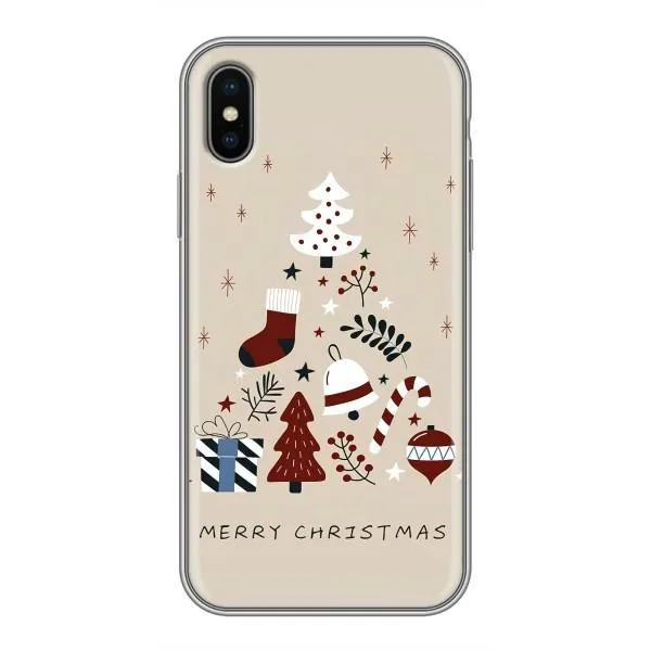 Чохол з принтом «Merry Christmas» для iPhone Xs
