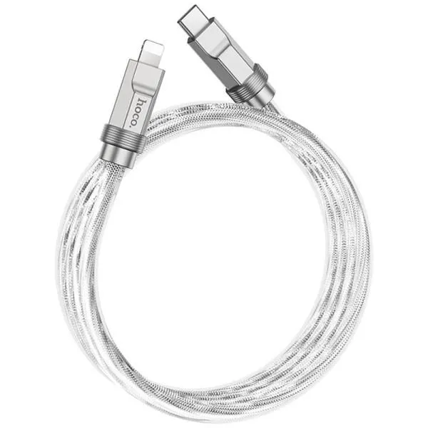 Дата кабель Hoco U113 Solid 20W Type-C to Lightning (1m) — Серебряный — фото 2