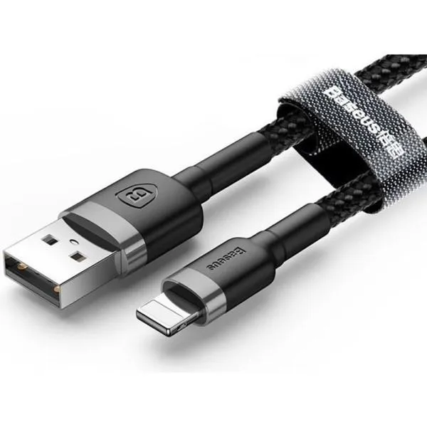Дата кабель Baseus Cafule Type-C to Type-C PD2.0 60W (2m) (CATKLF-H) — Чорний — фото 2