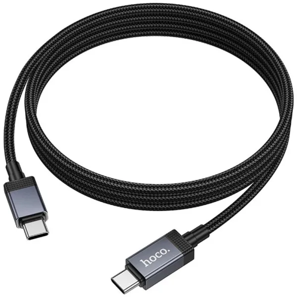 Дата кабель Hoco X118 Generous with display Type-C to Type-C 60W (1m) — Черный — фото 4