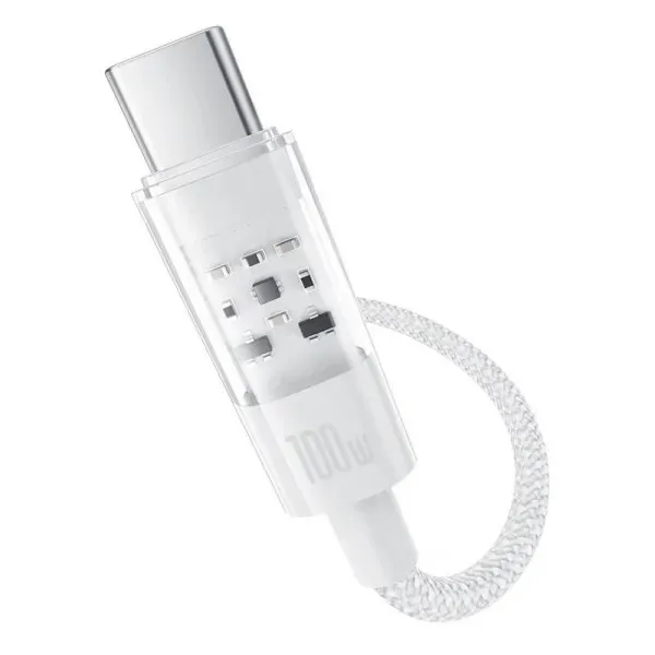 Дата кабель Baseus Gem Fast Charging Type-C to Type-C 100W (2m) (P10373000111-01) — Белый — фото 2