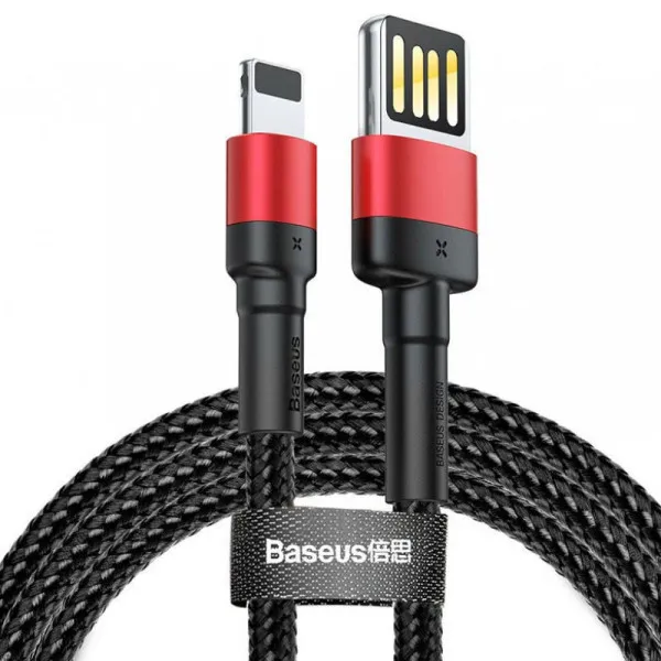 Дата кабель Baseus Cafule USB to Lightning Special Edition 2.4A (1m) (CALKLF-G) — Чорний — фото 2