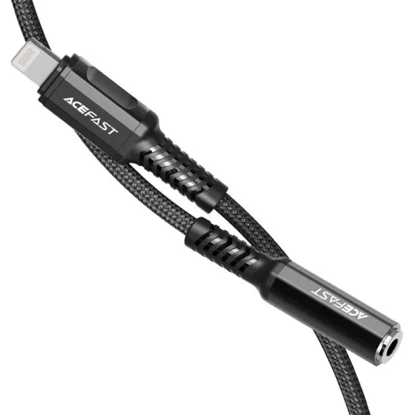 Переходник Acefast MFI C1-05 Lightning to 3.5mm aluminum alloy — Черный — фото 2