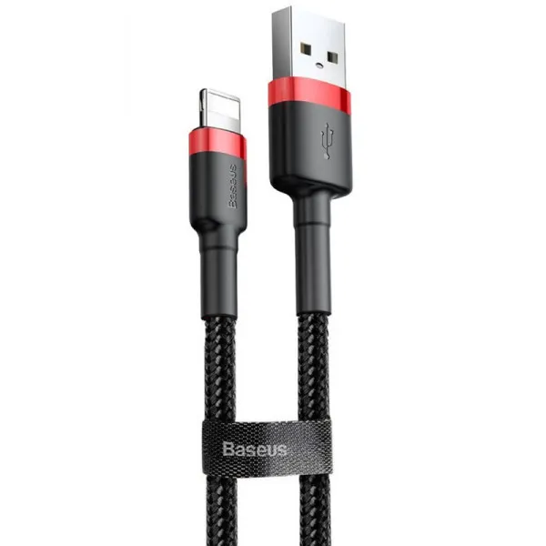 Дата кабель Baseus Cafule USB to Lightning 2.4A (1m) (CALKLF-B) — Красный — фото 1