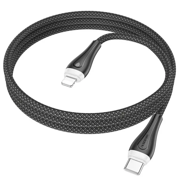 Дата кабель Borofone BX100 Advantage 27W Type-C to Lightning (1m) — Черный — фото 2