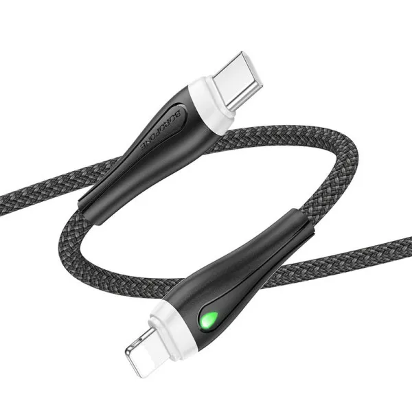Дата кабель Borofone BX100 Advantage 27W Type-C to Lightning (1m) — Черный — фото 4