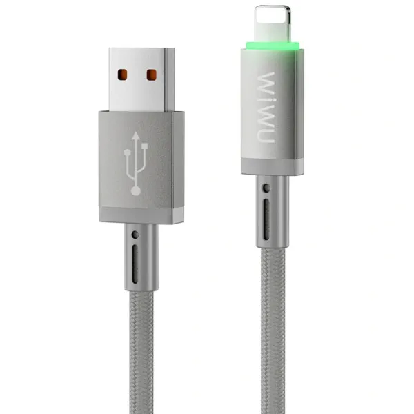 Дата кабель WIWU C081 Maglink USB to Lightning 12W (1m) — Сірий — фото 1