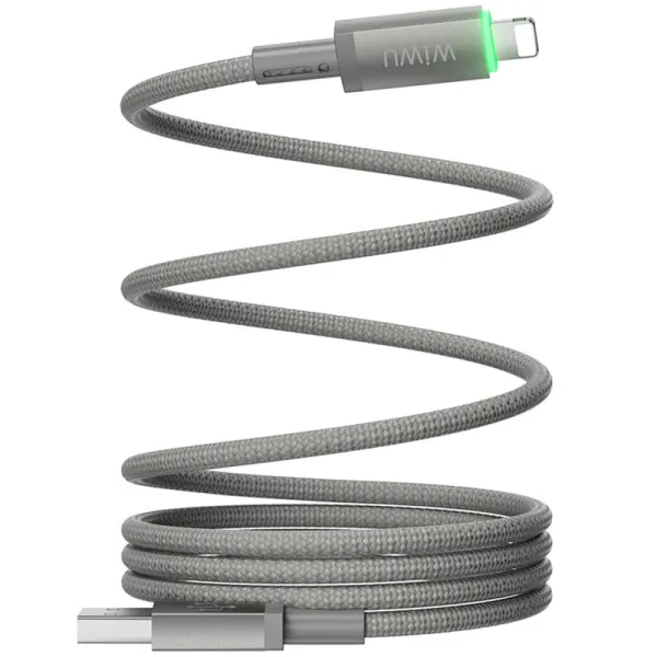 Дата кабель WIWU C081 Maglink USB to Lightning 12W (1m) — Сірий — фото 2