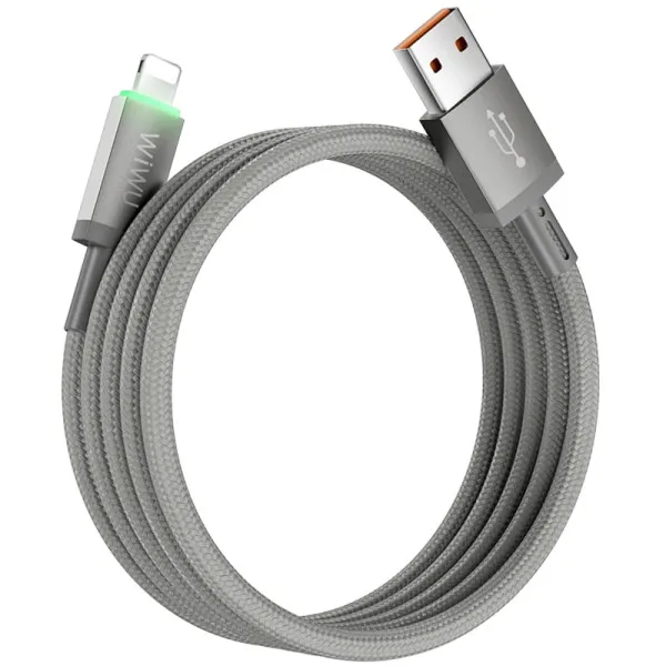 Дата кабель WIWU C081 Maglink USB to Lightning 12W (1m) — Сірий — фото 3