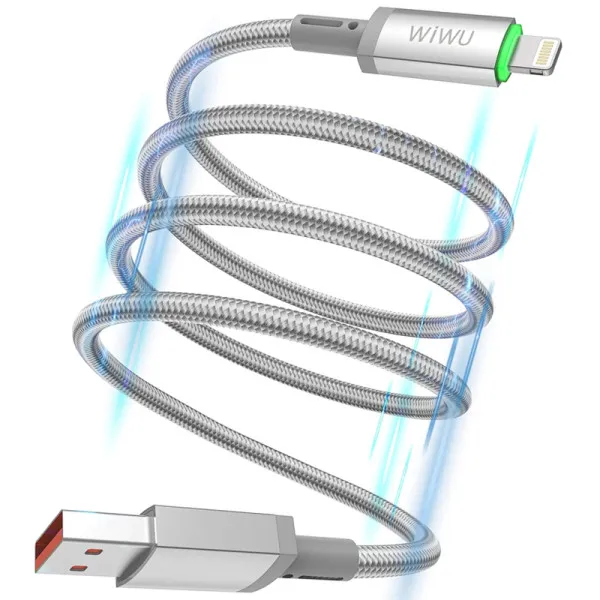 Дата кабель WIWU C081 Maglink USB to Lightning 12W (1m) — Сірий — фото 4
