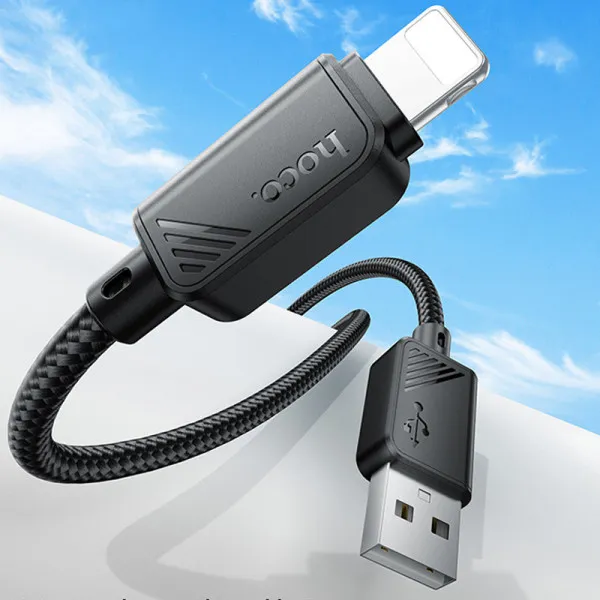 Дата кабель Hoco X113 Beneficio USB to Lightning (1m) — Чорний — фото 2