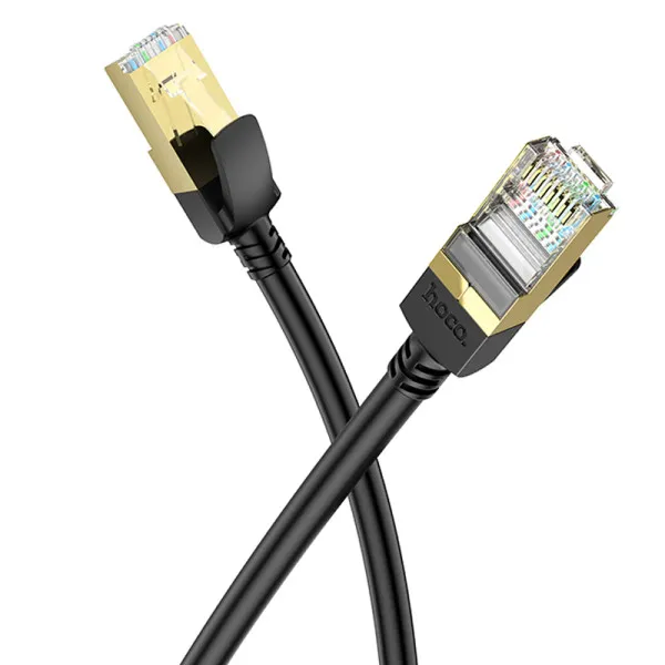 Дата кабель Hoco US02 Level pure copper gigabit ethernet (3m) — Чорний — фото 1