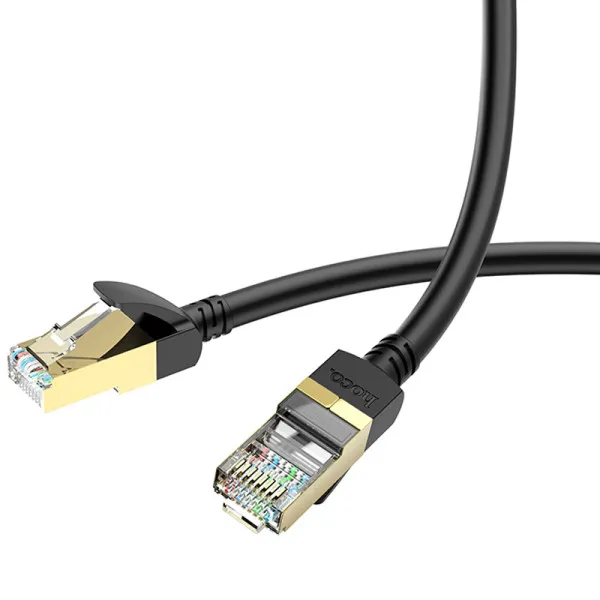 Дата кабель Hoco US02 Level pure copper gigabit ethernet (3m) — Чорний — фото 2