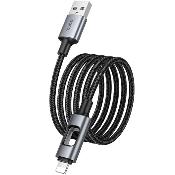 Дата кабель Hoco U144 New USB to Lightning 2.4A (1.2m) — Черный — фото 5