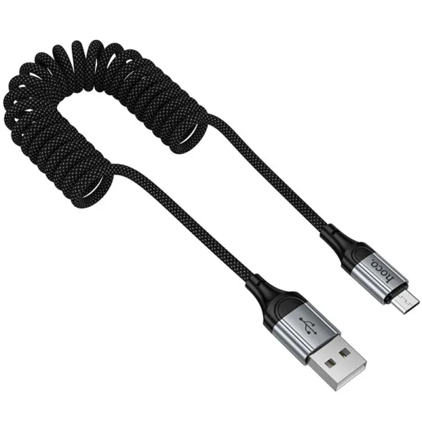 Дата кабель Hoco X121 Nuevo USB to MicroUSB 2.4A (1.5m) — Чорний — фото 3