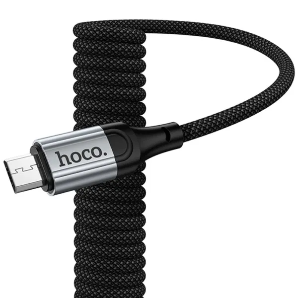 Дата кабель Hoco X121 Nuevo USB to MicroUSB 2.4A (1.5m) — Чорний — фото 4