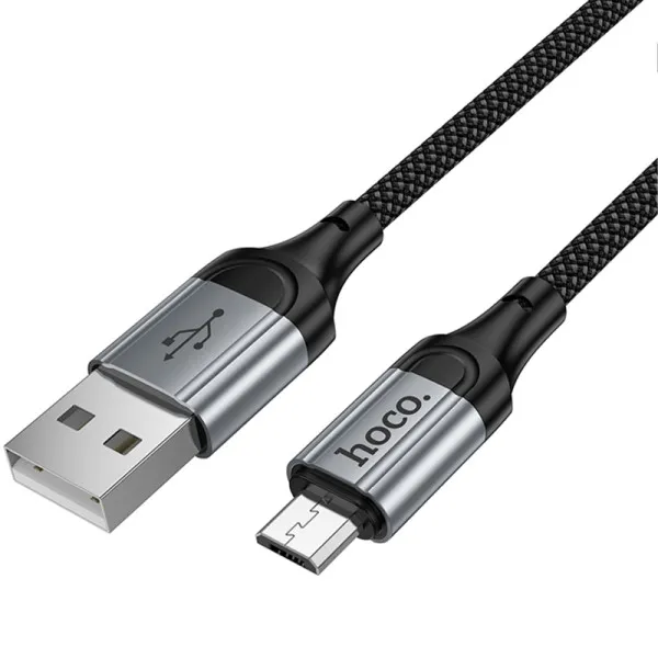 Дата кабель Hoco X121 Nuevo USB to MicroUSB 2.4A (1.5m) — Чорний — фото 5