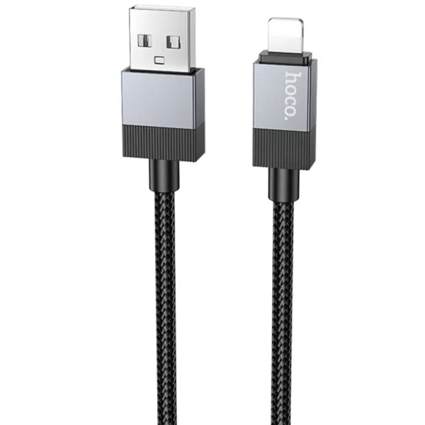 Дата кабель Hoco X110 Honorific USB to Lightning 2.4A (1m) — Чорний — фото 1