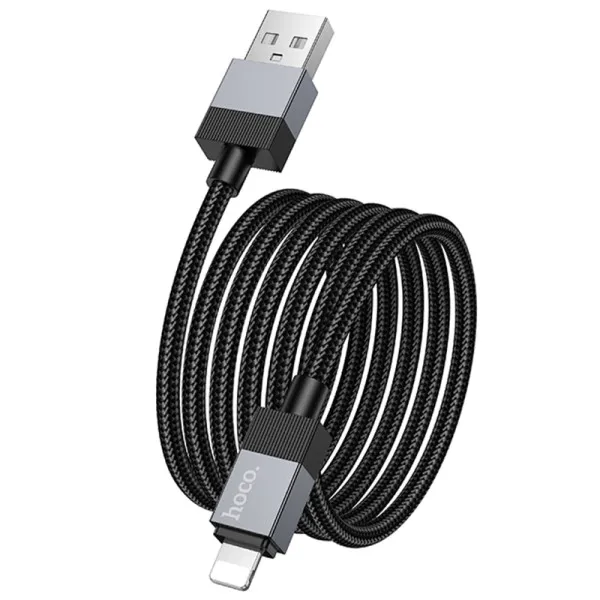 Дата кабель Hoco X110 Honorific USB to Lightning 2.4A (1m) — Чорний — фото 4