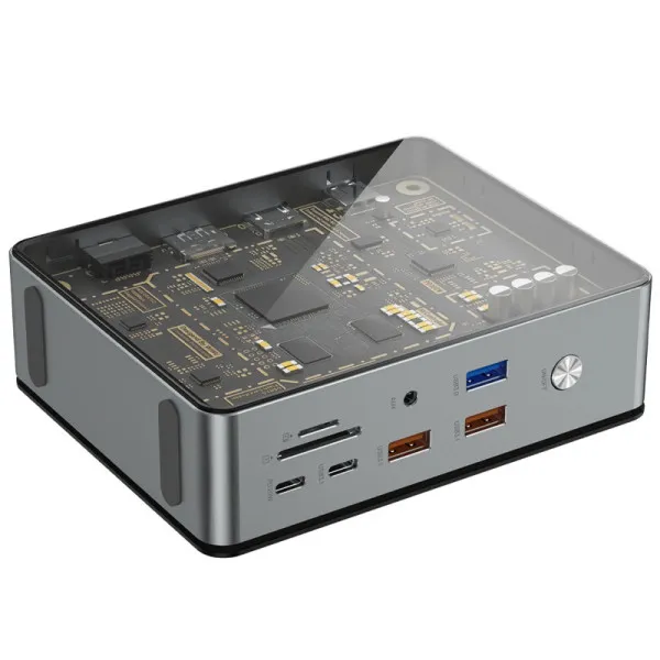 Перехідник HUB WIWU Matrix docking station 16in1 W1601 — Сірий — фото 4