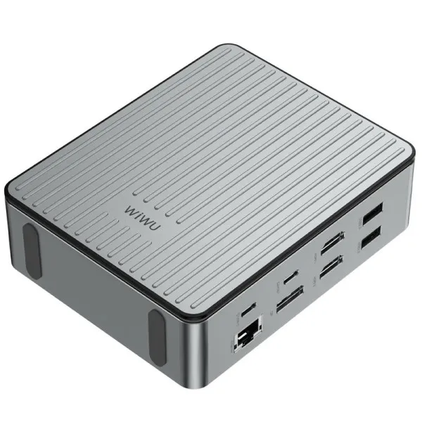 Перехідник HUB WIWU Matrix docking station 16in1 W1601 — Сірий — фото 5