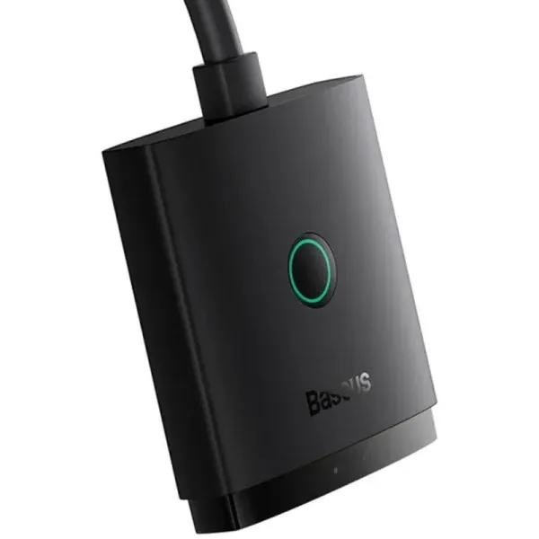 Перехідник HUB Baseus AirJoy Series 2in1 HDMI to HDMI/HDMI (B01331105) — Чорний — фото 5