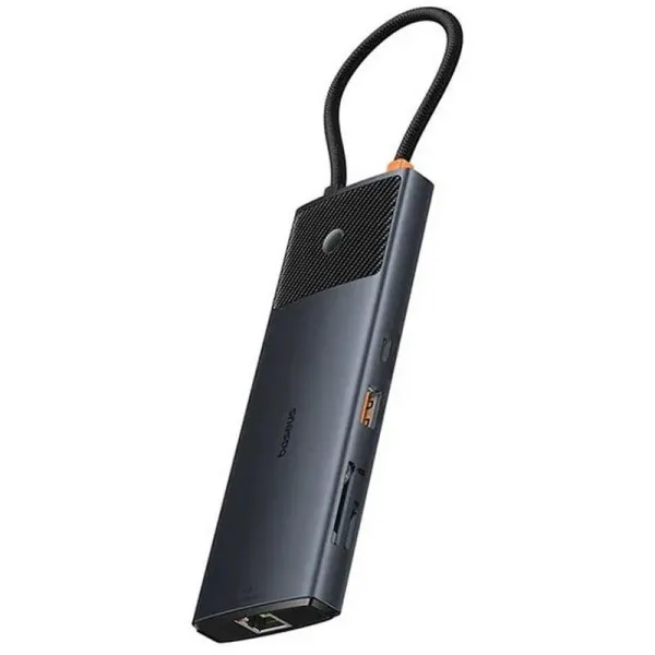 Перехідник HUB Baseus Metal Gleam II OS 10in1 Dual Display (B00061800123-01) — Чорний — фото 4