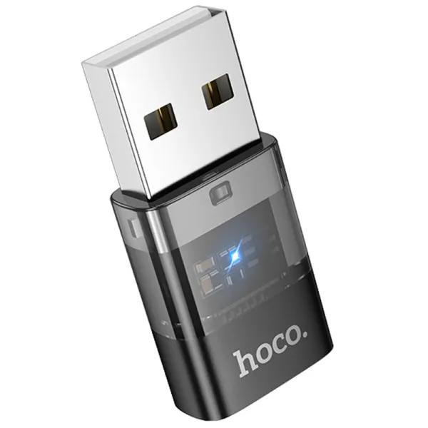 Перехідник Hoco UA36C USB male to Type-C female USB2.0 — Чорний — фото 1