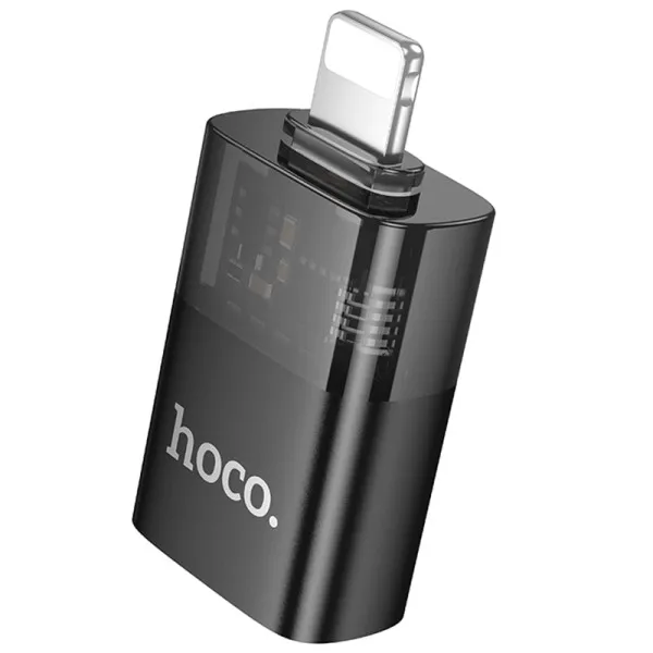 Перехідник Hoco UA36 Lightning male to USB female — Чорний — фото 3