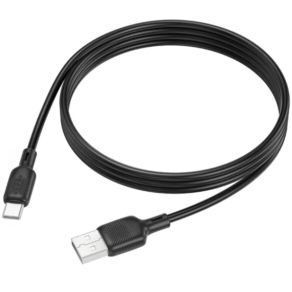 Дата кабель Borofone BX113 Lenny USB to Type-C 3A (1m) — Черный — фото 4