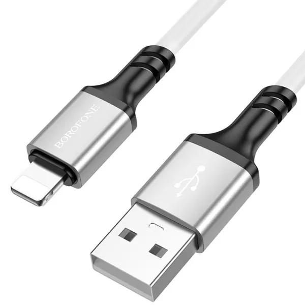 Дата кабель Borofone BX83 Famous USB to Lightning 2.4A (1m) — Белый — фото 2