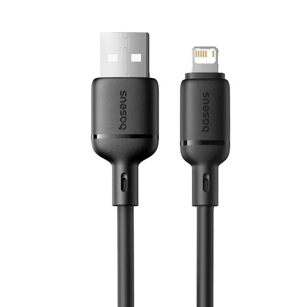 Дата кабель Baseus Silky Series OS Fast Charging USB to Lightning 2.4A (2m) (P1037770) — Черный — фото 1