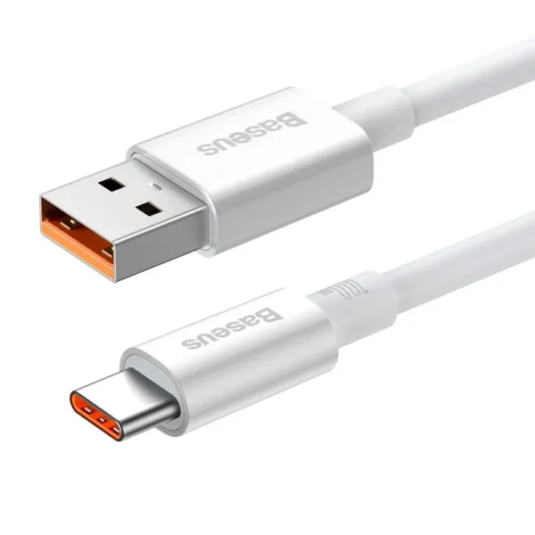 Дата кабель Baseus Superior Series Fast Charging USB to Type-C 100W (2m) (P10320102214) — Белый — фото 3