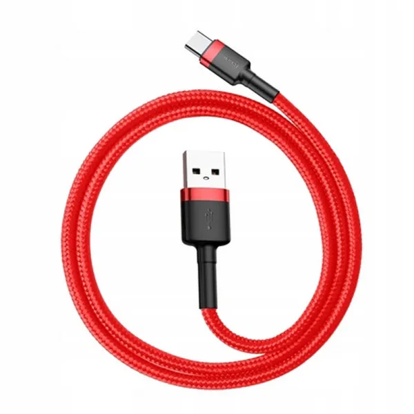 Дата кабель Baseus Cafule USB to Type-C Cable 3A (1m) (CATKLF-B) — Красный — фото 5