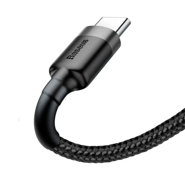 Дата кабель Baseus Cafule USB to Type-C Cable 3A (0.5m) (CATKLF-A) — Сірий — фото 2