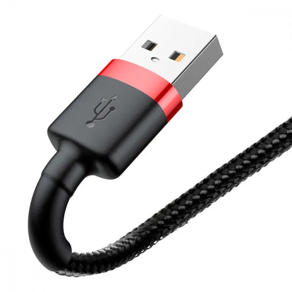 Дата кабель Baseus Cafule USB to Lightning 2.4A (1m) (CALKLF-B) — Красный — фото 4