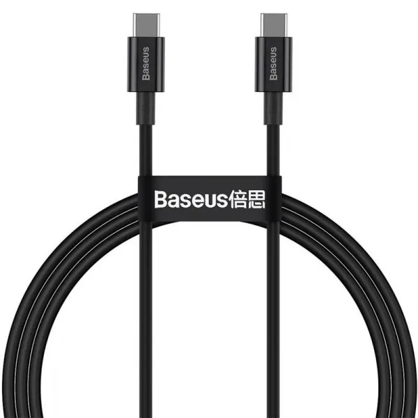 Дата кабель Baseus Superior Series Fast Charging Type-C to Type-C PD 100W (1m) (CATYS-B) — Черный — фото 1