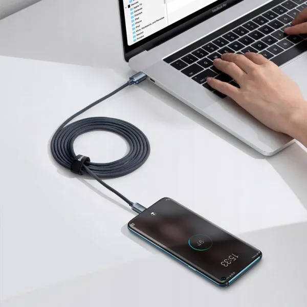 Дата кабель Baseus Crystal Shine Series Type-C to Type-C 100W (1.2m) (CAJY00060) — Черный — фото 3